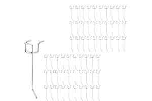 Changyeah crochets muraux perforés,60 crochets muraux perforés pour tableau perforé,Crochet pour Panneau Perforé Mural Crochets Muraux pour l'Affichage, Pour porte-outils mural, étagère, atelier