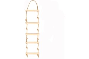 AKSXU Wichtel Zubehör Strickleiter, 4.5 x 18 cm Miniatur Wichtel Leiter für Wichteltür Weihnachten Deko und 1/12 Puppenhaus,DIY Wichtelzubehör Miniatur Zubehör