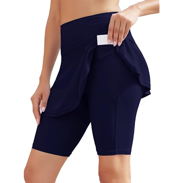 Firpearl Damen Baderock Mit Hoher Taille – Tankini-Bottom Mit Rüschen Für Perfekte Bauchkontrolle