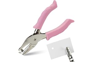 CEJAS 1 Pieza Perforadora De Un Solo Orificio, Perforadora Papel 1 Agujero 6mm, Capacidad para 10 Hojas, Perforadora Manual Punzón, Para Oficina, Escuela, Tarjetas Artesanal