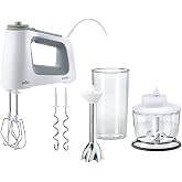Braun MultiMix 5 HM 5137 el mikseri, kademesiz hız ayarlı el mikseri, &ccedil;ırpma teli, yoğurma kancası, p&uuml;re &ccedil;ubuğu, doğrayıcı ve