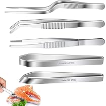 Pinze Da Cucina In Acciaio Inox - Set Da 5 Pezzi Per Lische E Decorazioni - Foto 6