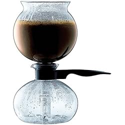 Bodum - 1208-01 - Pebo - Cafetière à Dépression en Verre - 8 Tasses - 1.0 L