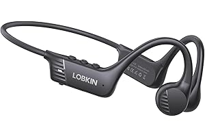LOBKIN Knochenschall Kopfhörer,Bone Conduction Headphones Bluetooth 6.0,Open Ear Kopfhörer IPX6 wasserdichte Sport Kopfhörer Kabellos Bluetooth für Fitness Radfahren Fahren Laufen