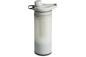 ‎GRAYL GRAYL GeoPress 710ml Outdoor Wasserfilter Trinkwasser I Eliminiert 99,99% aller Bakterien und Viren I Perfekt für Camping, Survival und Reisen (Peak White)
