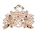 Rhinestone Acrylic Floral Design Hairpin Barrette Clamp Claw Hair Accessory