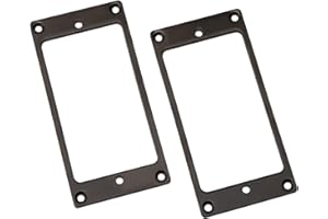 Pxyelec Metall Flach E-Gitarre Humbucker Pickup Ring Rahmen Montage Ring 2 Stück (Schwarz)