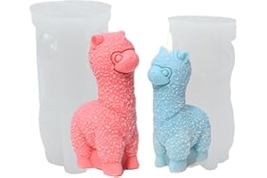 Junhui 2 Stück Kerzenform Silikon, 3D Silikonform Kerzenform, Tiere Kerzengießformen Epoxy-Formen, DIY Silikonform Kerzen-Gießen Formen für Duftkerze, Handgefertigte Seife, Handwerk