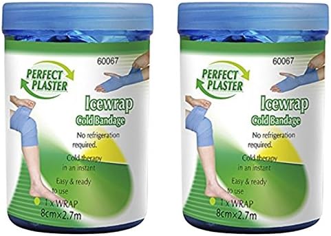 Icewrap Cold Bandage. First Aid Ice Compression Wrap Cooling Bandage for Hand, Wrist and Ankle, Support. Soothes Aches and Pains Arthritis Relief. TWO PACK by Kerhoot.