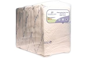 Tendercare - Incontinence Pads For Beds & Chairs - 100 Disposable Underpads - 60cm x 60 cm - Bed Pad For Incontinence - Super Absorbent & Waterproof - 900ml Absorbency