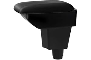 YJYWZH pour Dacia Sandero Stepway Logan 2 Sandero 2 Accoudoir Central Double Couche Noir Console d'accoudoir Rangement