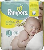 Pampers Premium Protection New Baby Größe 1 (Neugeborene), 22 Windeln - 2