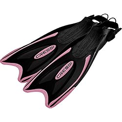 Cressi Palau - Aletas, color negro/rosa, talla S-M (38-41)