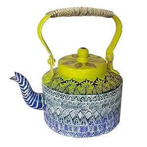 Retro-styled Tea Kettle hand-painted with Pen Mandala from Penkraft-1