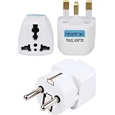 Kyrotech Uluslararası Seyahat Adapt&ouml;r&uuml; 2&rsquo;li Set, Tip C Avrupa, Tip G İngiltere Adapt&ouml;r Fişi, 150 Den Fazla &Uuml;lke Uyumu, &Ccedil;oklu 