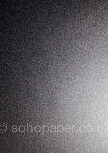 Double Sided Pearl Card 250gsm A4 Card - Lots Of Colours Available - Packs of 25 - Soho Paper (Steel Grey)