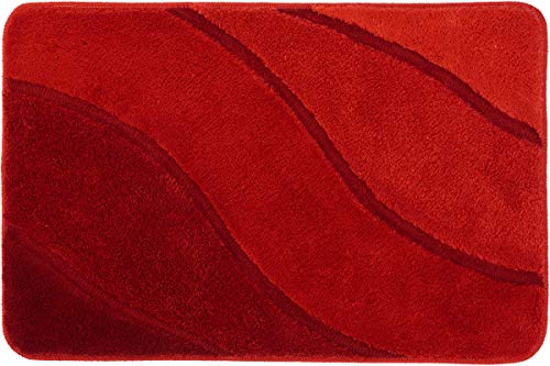 Preisvergleich Produktbild Kleine Wolke Badteppich Serenade, Rubin 60x 90 cm rot