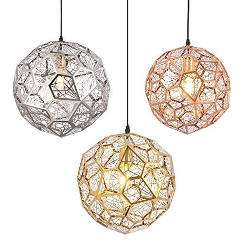 Lxxzz Moderno LED Pequeña Candelabro Restaurante Colgante De Luz Hueco 360 ° Flash Acero Inoxidable Diámetro 30 CENTIMETROS Bar, Café Lámpara De Techo Accesorios (3 Colores),A+B+C
