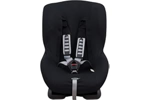 JYOKO Kids Bezug für Auto-Kindersitz ohne Kopfteil, Hergestellt aus extra weicher Baumwolle Black Series