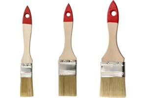 HARDY WORKING TOOLS M7 brochas de Pintura de Madera, Set de 3 Piezas, 1/1.5/2 Pulgadas de Ancho, 30*, A0280-030100