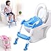 Babyhugs - Baby Toddler Potty Training Toilet Ladder Seat Steps Assistant Potty For Toddler Child Toilet Trainer (Pink)