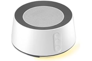 Kipcush White Noise Machine Einschlafhilfe für Erwachsene und Babys mit Nachtlicht, Schlaflied, Metallgitter und Vollständig Berührungsempfindliche Tasten, Timer und Memory-Funktionen, Plug In