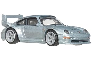 Hot Wheels Car Culture Premium Porsche 993 GT2 | Modern Classics leksaksbil i skala 1:64 av metall med Real Riders-däck och metallkaross/chassi, JKF16