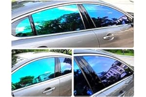 XhuangTech Chameleon Purple Car Side Window Tint Solar Film Protection Scratch Resistant 20% VLT 19.29" in x 9.84' Ft Feet