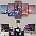 Produktbild Mddrr Wandbild Leinwand Hd Gedruckt 5 Stück Aloy Thunderjaw Roboter Dinosaurier Horizon Zero Dawn Malerei Wand Kunst Home Decorative Framework Wohnzimmer Dekoration