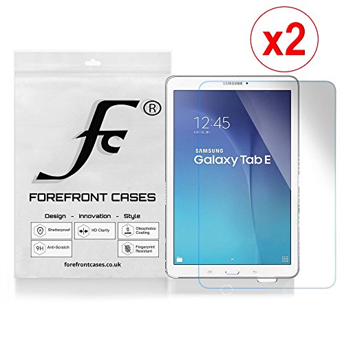 Forefront Cases® [HD KLARHEIT] Gehärtetes Glas Bildschirm Schutz Protektor Folie für Samsung Galaxy Tab E 9.6 SM-T560 [ULTRA DÜNN nur 0.3mm] - 2ER PACK