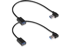 S SIENOC 2 x USB 3.0 model-L 90 stopni adapter kątowy w górę i w dół kabel męski na żeńskie złącze USB przedłużacz złącze wtykowe (kabel w górę i w dół kąt 90 stopni)