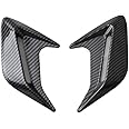 Automaze 2pc Car Air Flow Intake Decorative Side Vent Hood Cover Universal Air Flow Vent Protection Cover (Carbon Fibre)