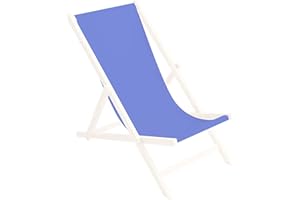 FEROCITY Tapicería de Recambio para Tumbona de Madera, 100% poliéster, Plegable, diseño de Azul [119]
