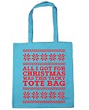  HippoWarehouse - Bolsa de playa de Algodón Mujer turquesa azul (Surf Blue) Talla única