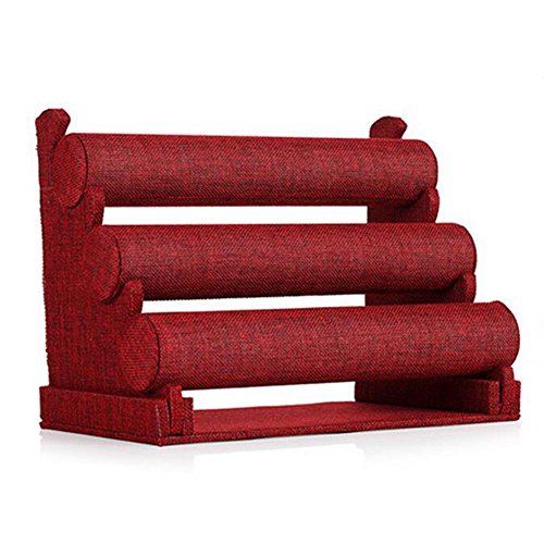 Feibrand Soporte para Bisutería Pulseras Joyería (Rojo)
