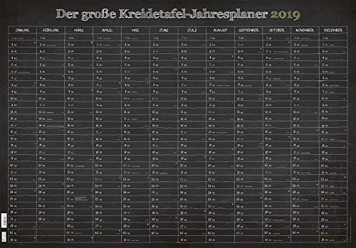 Preisvergleich Produktbild Der große Kreidetafel Jahresplaner 2019 - Wandplaner / Plakatkalender (99 x 69)