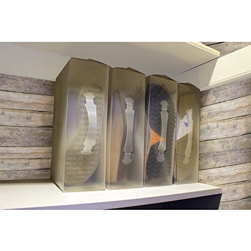 10 x Transparente Aufbewahrungs-Stapelboxen für Damenschuhe By Kurtzy TM - 5