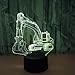 Produktbild Bulldozer Traktor LKW Auto 3D Nachtlicht 7 Farbwechsel LED Tischlampe Acryl Tablet Computer ABS Basis USB Ladegerät Heimtextilien Kinder Geschenk Schutz Augenlicht ## 3