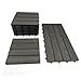 Produktbild WPC Fliesen 11x Klickfliese 30x30 anthrazit/grau Holz-Optik für Balkon Terrassenfliesen von Gartenpirat