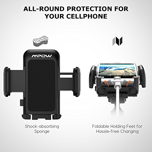 Mpow Grip Flex - Porta Cellulare, Antiscivolo, Auto Universale Lungo Braccio Parabrezza Cruscotto del Supporto Cellulare di Montaggio per Smartphone e GPS Dispositivo