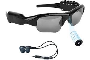 Hereta 5 m pixlar Bluetooth-kamera solglasögon 1080P stöder mikro SD-kort utbyggbar till med MP3 + Bluetooth + kamera + videofunktioner för utomhus