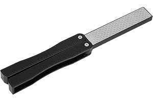 Atyhao Diamantslipsten med Två Korn, 400/600 Korn Vikbar Ficka Diamantbrynen Knivslipare Handhållen Dubbelsidig Slipsten för