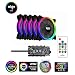 Produktbild Aigo DR12 PRO Kit 5 Lüfter 16 LEDs Dual Halo RGB Rainbow 120 mm Cooling Fan PWM 6-Pin 1200rpm Addressable 5V 3pin ADD RGB SYNC