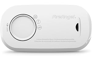 Fire Angel – FA3313 Czujnik Czadu z Alarmem – Czujka Czadu do Domu na 10 Lat z Wymiennymi Bateriami na 1 Rok – Przenośny Czujnik Tlenku Węgla
