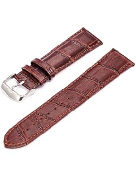 AMPM24 24mm Braun PU Leder Uhrenbänder Damen Herren Sport Ersatz Armband WB2409