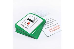 mm08enn Fire Safety Cigarette Match Resistant Wing Hanging Labels for Furniture/Upholstery DL7 (10)