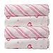 Cuski Super Soft Bamboo Muslins x 4 (Jolie Hearts)