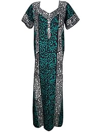Women's Batik Printed Cotton Nighty Sleepwear Long Nightdress Free Size