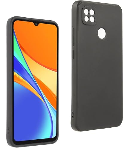 Topme Handyhülle Für Redmi 9C / 9C NFC / 10A – Schwarze Silikonhülle Mit Schutzrand