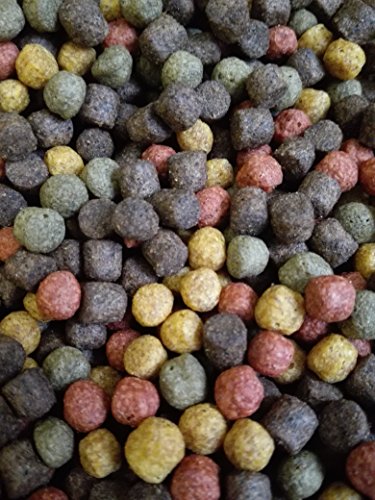 Fischfutter 4 Sorten Mix Koifutter 5 kg !!! (ca. 10 Liter) mit Spirulina 6mm Koifutter Qualität aus Deutschland 5 kg !!! (2×2,5kg) - 2